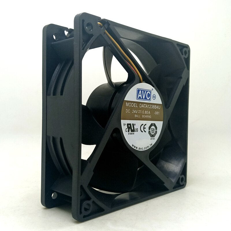 120mm 24V Fan  AVC 12cm 12038 Double Ball Fan DATA1238B4U  CT Converter Radiator Cooling Fan