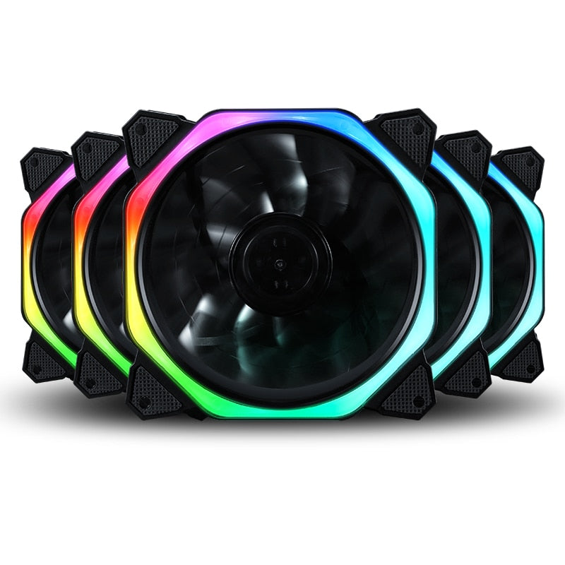 120x25mm cpu rgb fan 120mm Fan Computer PC RGB Adjust LED Fan Speed Quiet Remote Computer Cooler