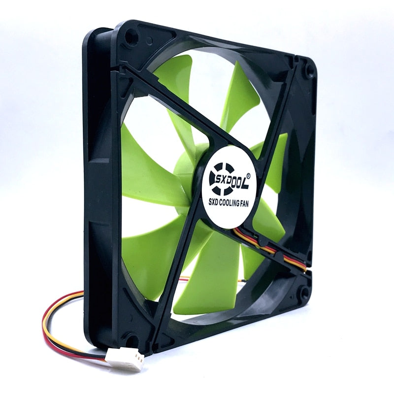 140mm Fan DF1402512SEL DC 12V 0.12A Sleeve 3-Pin 140x140x25mm Pc Case Server Cooling Fan 1500RPM