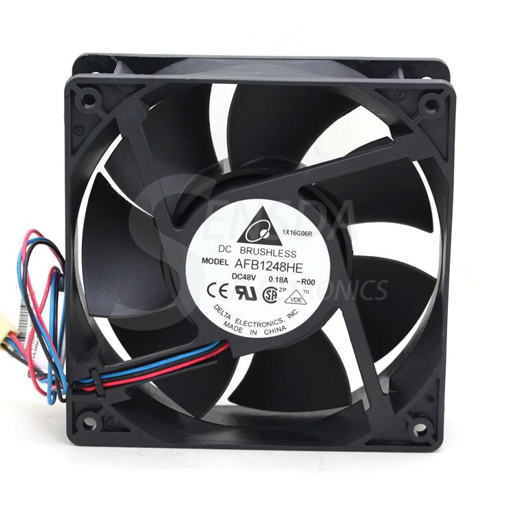 Delta AFB1248HE 12CM 120MM 1238 12038 48V 0.18A 2 Line  Dual Ball Bearing Cooling Fans Cooler