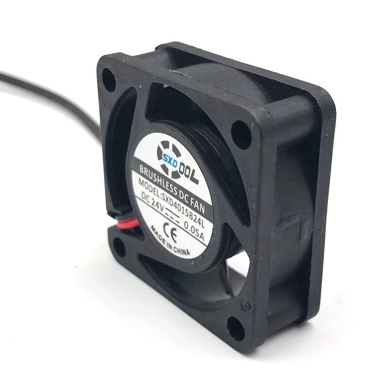 SXDOOL SXD4015B24L 40*40*15mm Dual Ball Bearing  DC 24V 0.05A 2P 4000RPM 5.8CFM Axial Cooling Fan