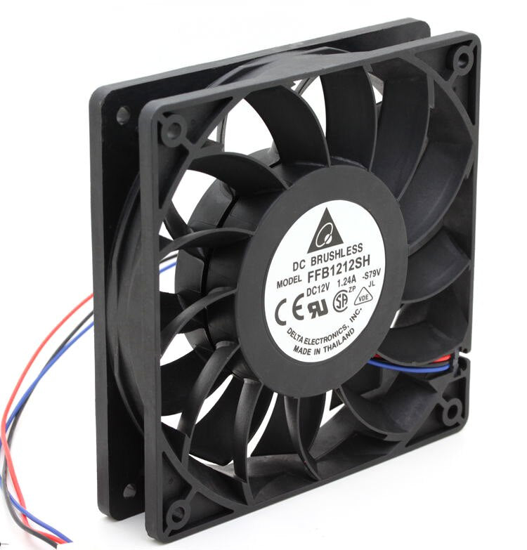 10PCS  Delta FFB1212SH 12025 12cm 120mm DC 12V 1.24A 3-pin Powerful Cooling Fan