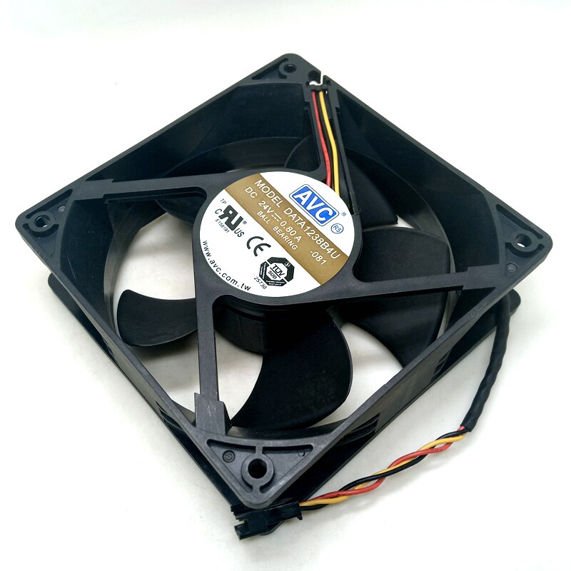 120mm 24V Fan  AVC 12cm 12038 Double Ball Fan DATA1238B4U  CT Converter Radiator Cooling Fan