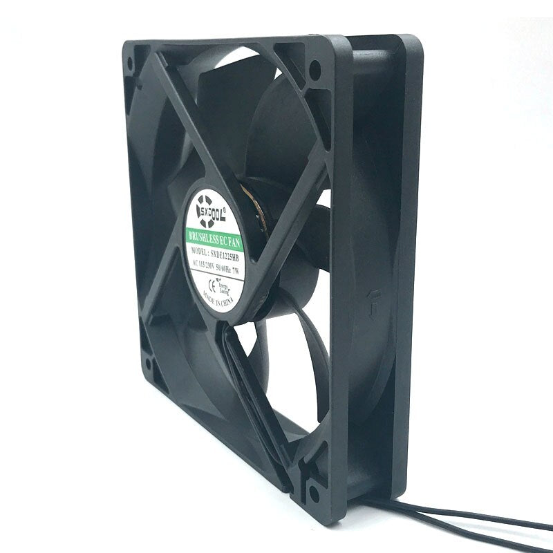 SXDOOL Brushless EC Electric Axial Fan Motor 120*120*25 Mm 120mm 12cm 110V 115V 220V 230VAC 50/60Hz 7W 2600RPM 100.2CFM