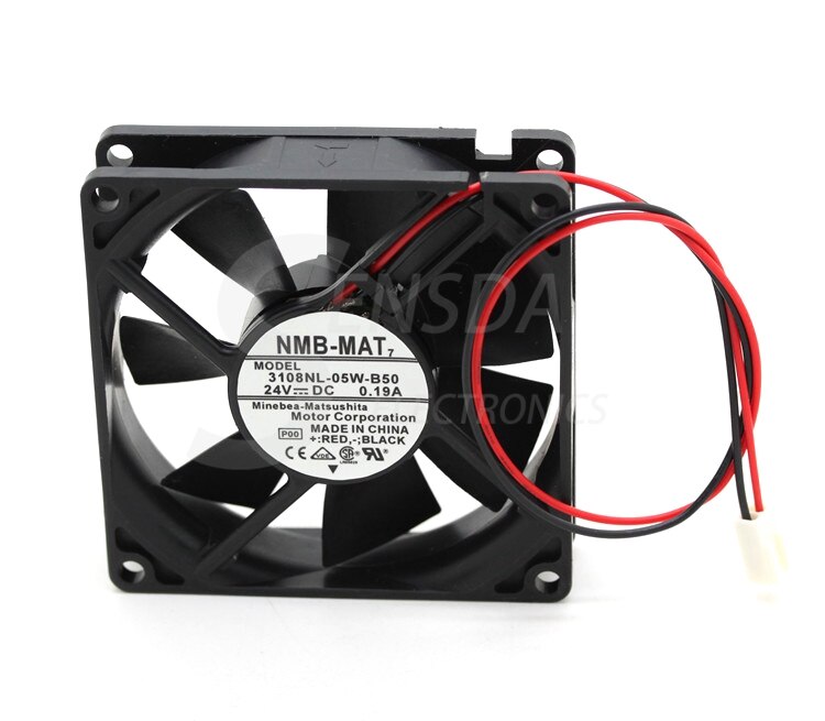 NMB  8025 3108NL-05W-B50 80mm 8cm DC 24V 0.22A 3Wire Server Inverter Axial Cooling Fans