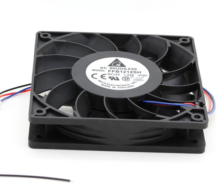 10PCS  Delta FFB1212SH 12025 12cm 120mm DC 12V 1.24A 3-pin Powerful Cooling Fan