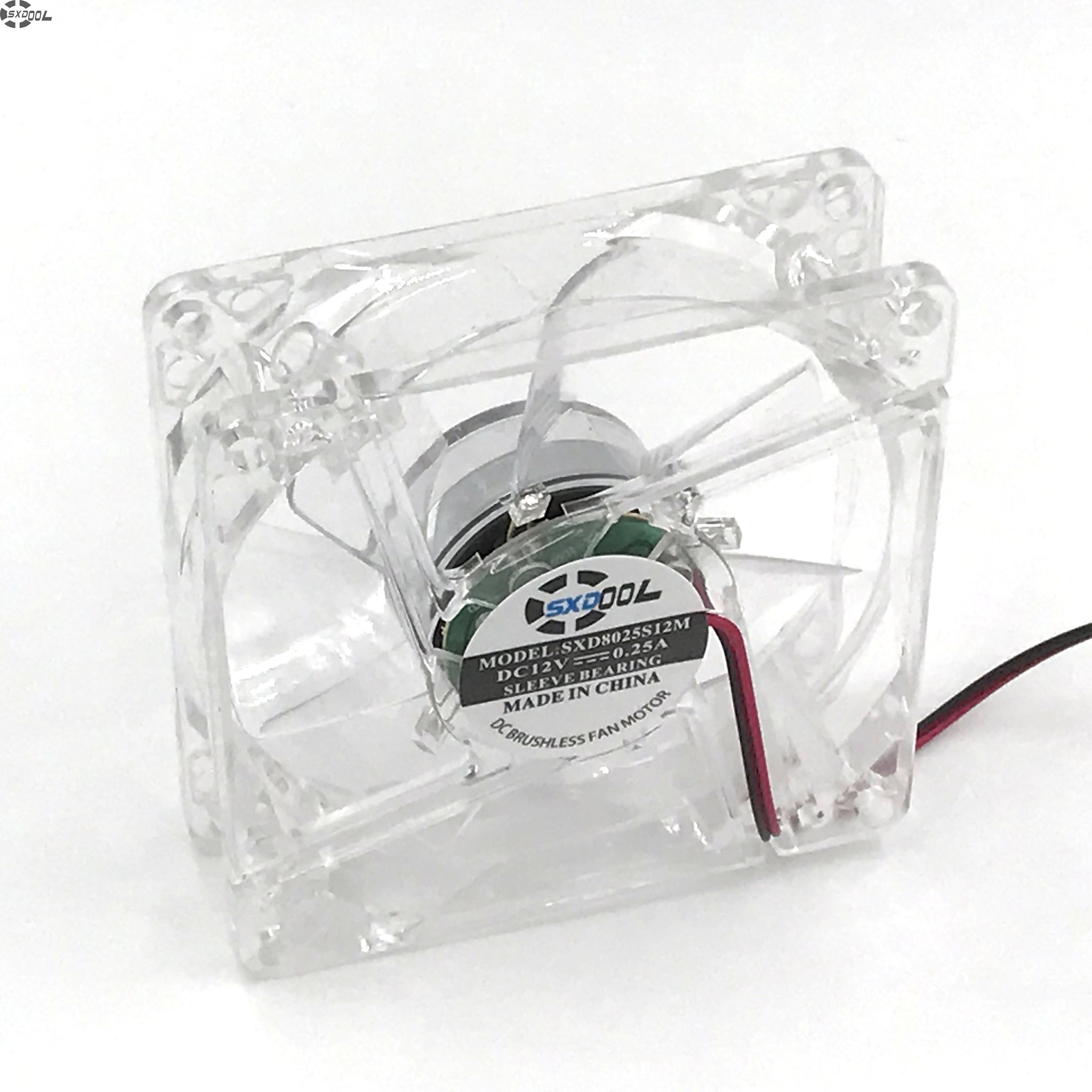 pc computer 80mm  cooling fan led 8025 8cm silent 12V LED luminous chassis molex 4D plug axial fan