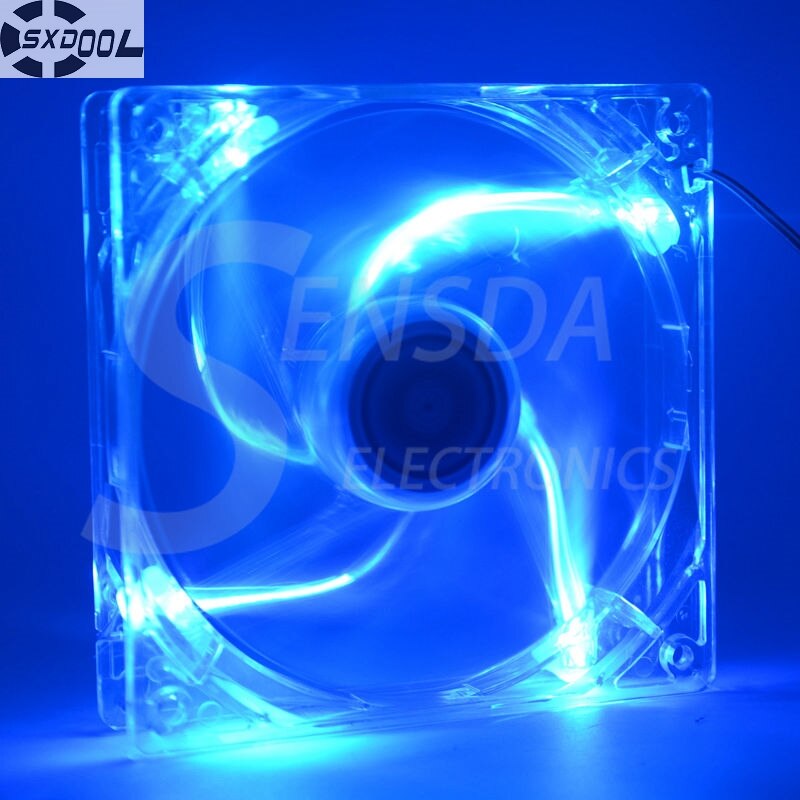 SXDOOL 120mm LED Case Fan 12V 4Pin 120x25mm  Computer PC Host CPU Cooling Fan