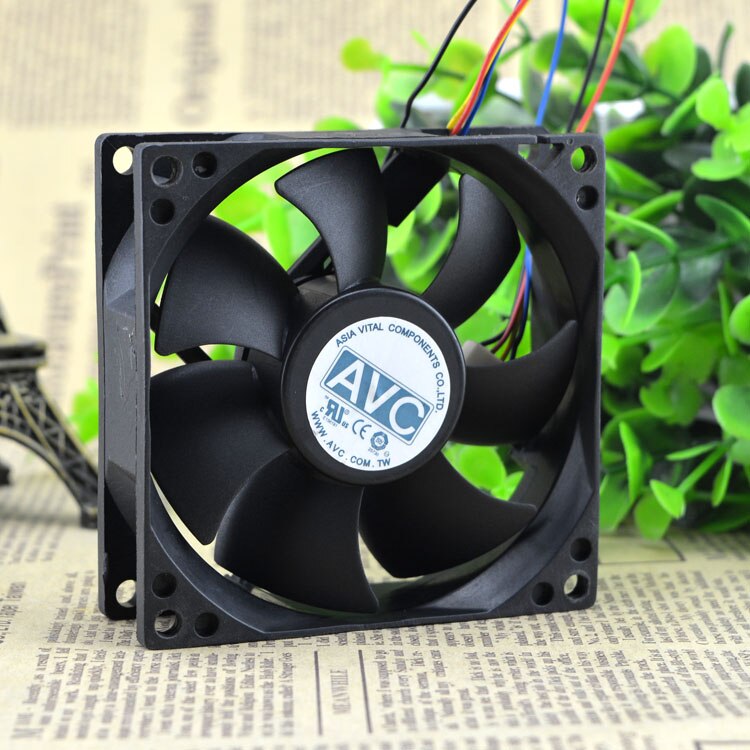 AVC 8CM Ds08025t12hp028 12V 0.30A 8025 4 PWM Temperature CPU Case Needle Quiet Fan 8CM 80MM