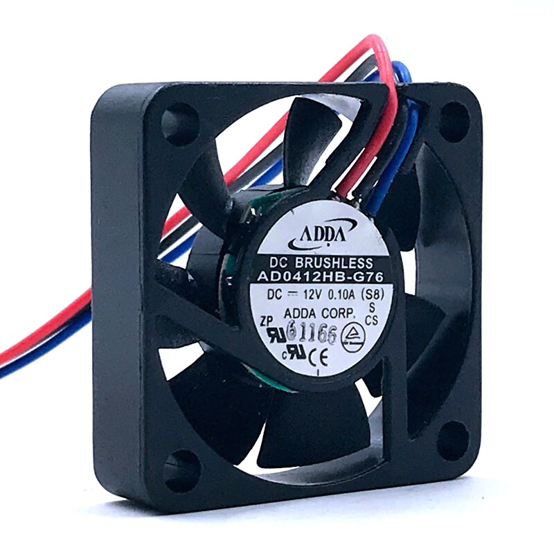 10pcs 40mm Fan   ADDA AD0412HB-G76 40*40*10mm  4CM 4010 12V 0.1A 3-wirel 6600RPM Axial Cooling Fan