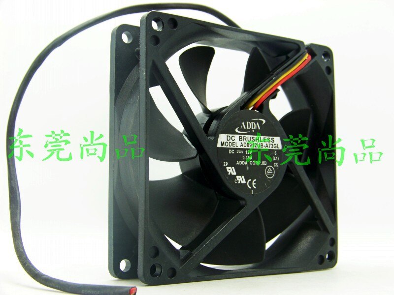 ADDA   Instrument Cooling Fan AD0912UB-A73GL Server 9225 12V Fan