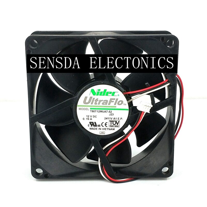 T80T12MUA7-52 8cm 8025 12V 0.19A Projector Cooling Fan