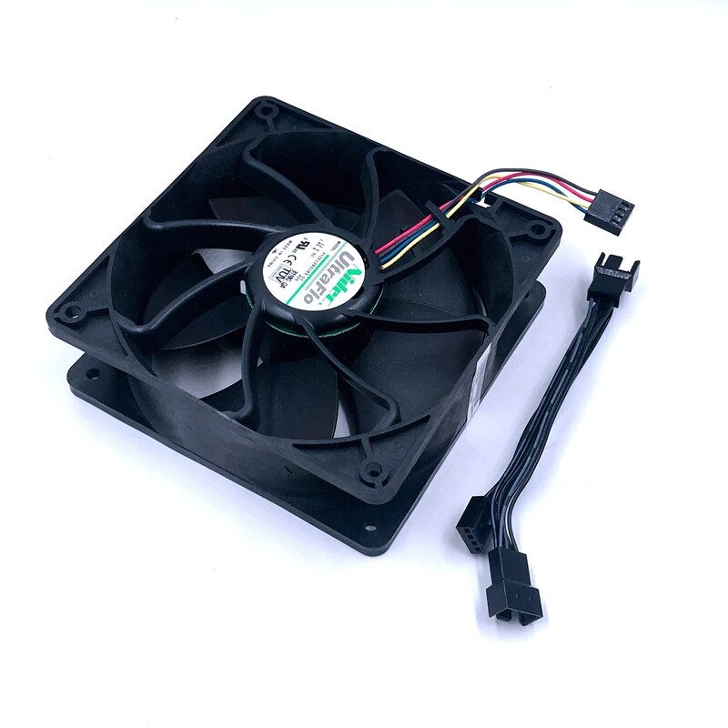 12V 1.85A Nidec V12E12BS1B5-07 12038 120*120*38mm Four Wire Temperature Control Fan  BTC BCH SBTC UBTC Miner Fan S7 S9+ Fan