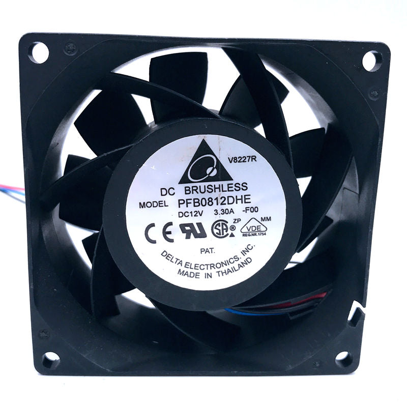 delta PFB0812DHE DC 12V 3.3A 8CM high speed automotive supercharger conversion cooling fan