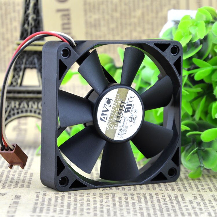 AVC 7015 F7015B12LA 12V 0.15A Cpu Cooling Fan Ball 70 * 70 * 15MM