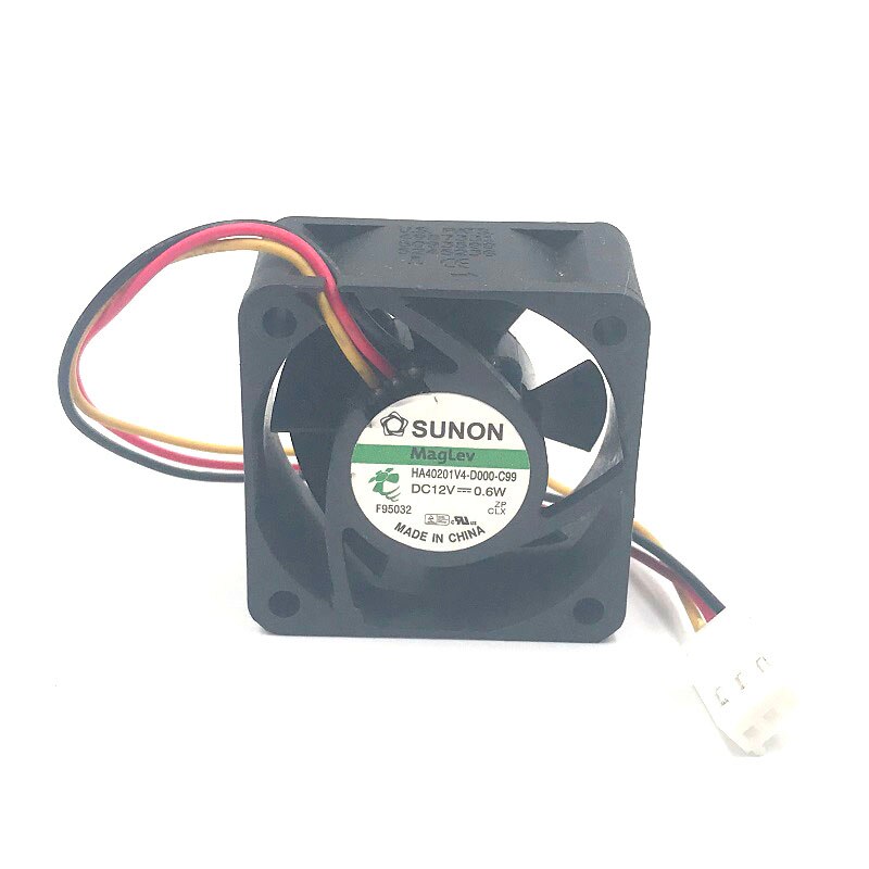 10pcs/lot  Sunon HA40201V4-D000-C99 4cm 4020 12V 0.6W 3wire Silent Axial Cooling Fan 5500rpm 15.5dBA 8.9CFM