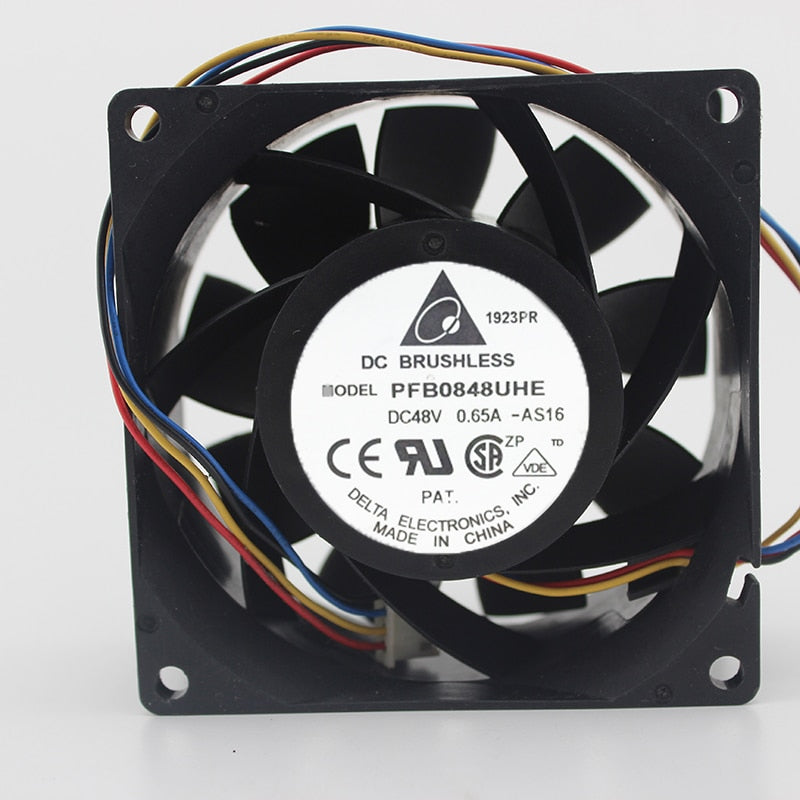 Delta PFB0848UHE 8CM 8038 48V 0.65A Pwm Wind Capacity Cooling Fan 80*80*38mm 7500RPM  107.3CFM