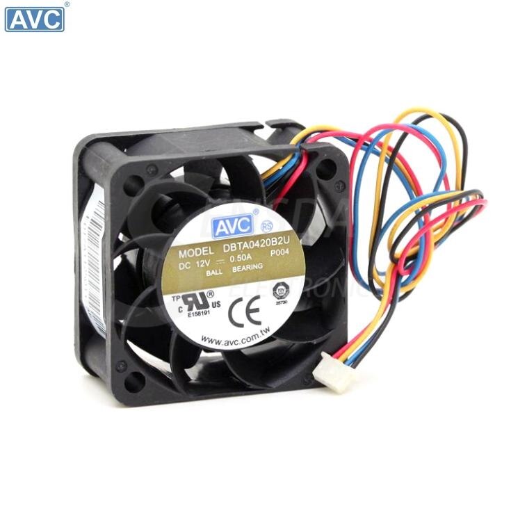 AVC 4020 DATA0420B2U 40mm 4cm DC 12V 0.14A 3-wire Power Supply Cooling Fan Switch Blower Cooler