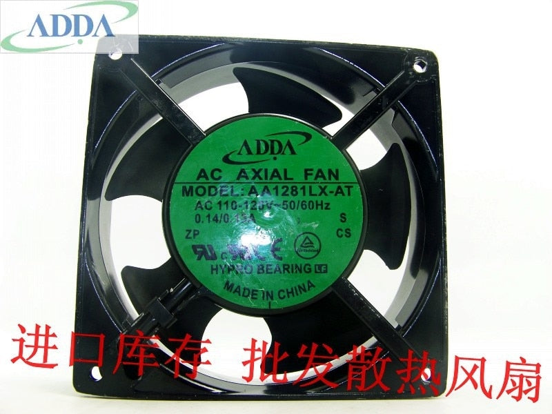 ADDA AA1281LX-AT 110-120V 50 / 60Hz 0.14 / 0.15A AC Pumping Flow Cooling Fan