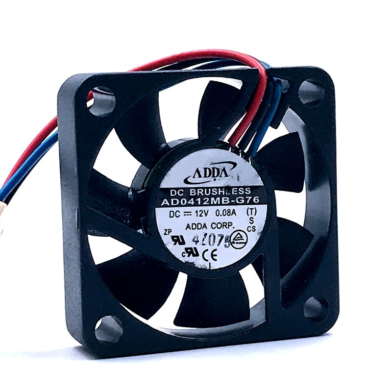 10PCS   ADDA AD0412MB-G76 4010 40mm DC 12V  0.08A Ultra Silent Fan Double Ball Bearing Cooling Fan