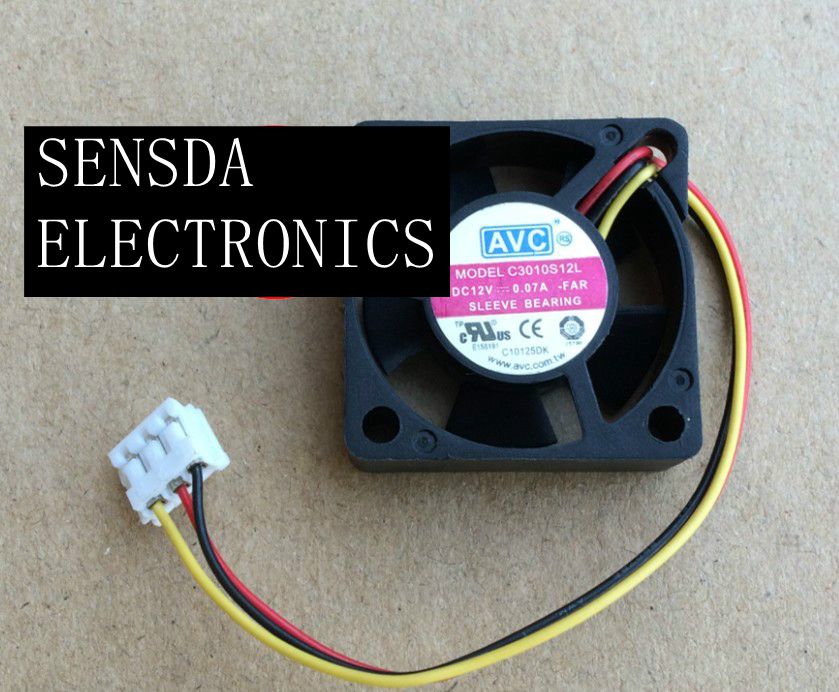 AVC C3010S12L 12V 0.07A 30x30x10mm 3010 3cm Ultra Quiet Hard Drive Cooling Fan