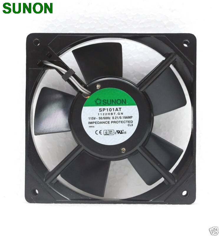 Sunon SP101AT 1122HBT AC Fan 12CM 12025 1225 120x120x25mm 115VAC 0 2A Cooling Fan Axial Fan