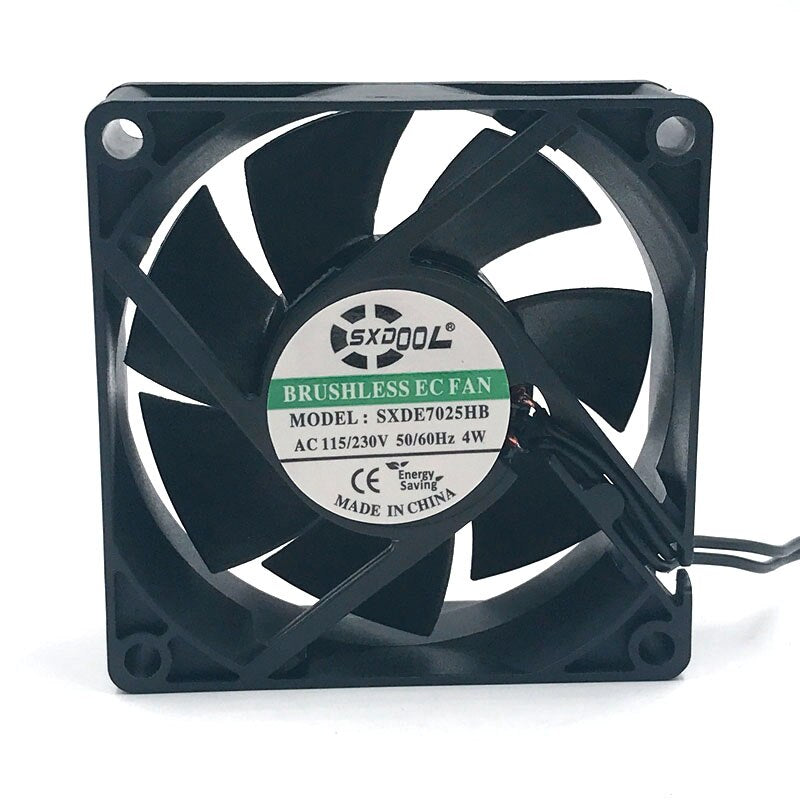 SXDOOL SXDE7025HB Cooling Fan 110V 115V 220V 230V 7025 70*70*25mm 70mm 4W 3500RPM 27.6CFM Axial Cooler