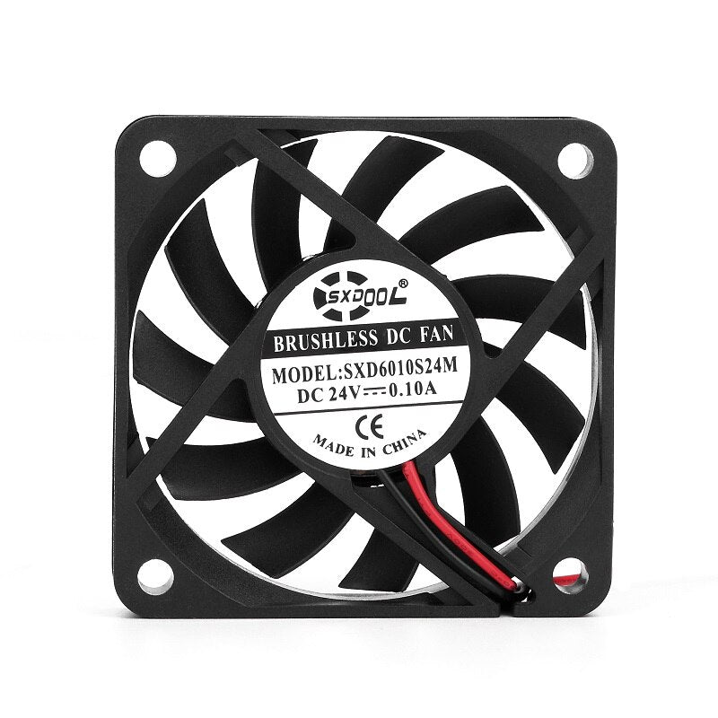 SXDOOL SXD6010S24M 60mm 60*60*10mm Slim DC 24V 0.10A Axial Case Servier Inverter Cooling Fan 4000RPM 18.1CFM