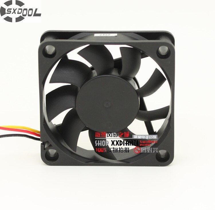 SXDOOL FD126015HB 6015 6cm DC 12V 0.22A Double Ball Bearing Cooling Fan 29.3CFM 4700RPM