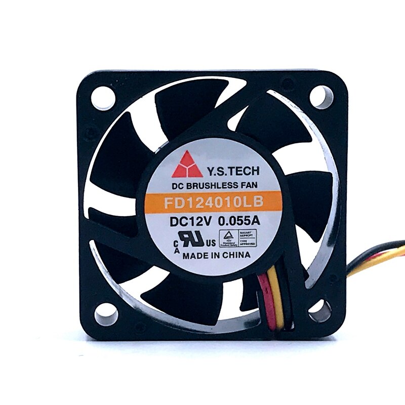 10pcs Quiet Silent 40mm Fan  FD124010LB 4cm 40mm Fan 4010 12V 0.055A Double Ball Bearing Cooling Fan