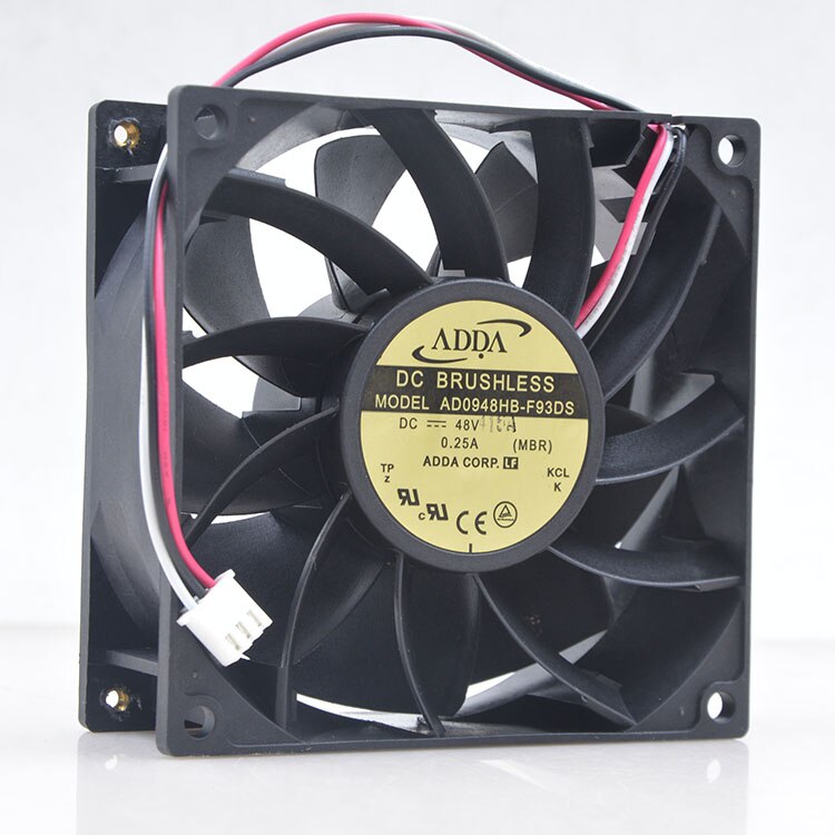 ADDA 9CM 48V 0.25A 9238 9038 AD0948HB-F93DS Converter Server Cooling Fan 4400RPM 100CFM