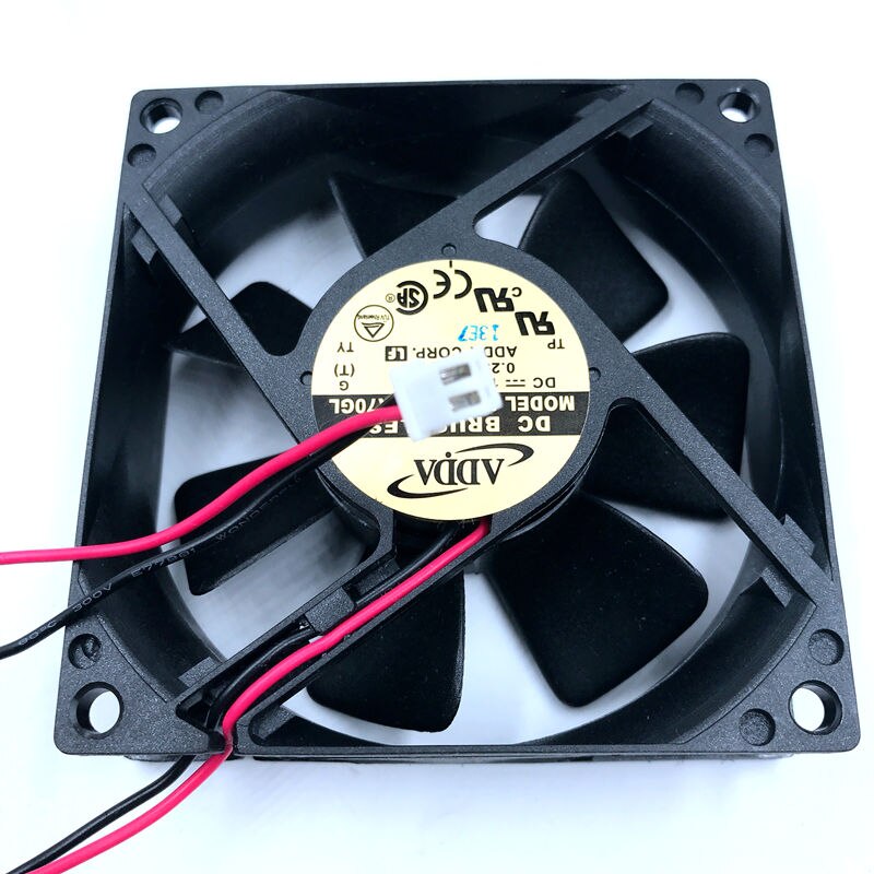 AD0812HB-A70GL 8cm 8025 80mm Fan 80x80x25mm 12V 0.25A 3000RPM 38CFM Double Ball Bearing Cooling Fan