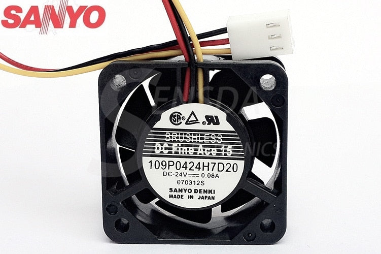 Sanyo 109P0424H7D20 4020 0.08A 4CM 24v 40mm Fan Blower