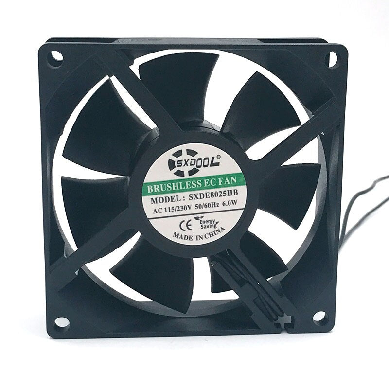 SXDOOL SXDE8025HB Brushless Aial Fan Motor Ec Fans 80*80*25mm 80mm Ac 110v 115V 220v 230V 50/60Hz 6W 3000RPM 36.5CFM Customized