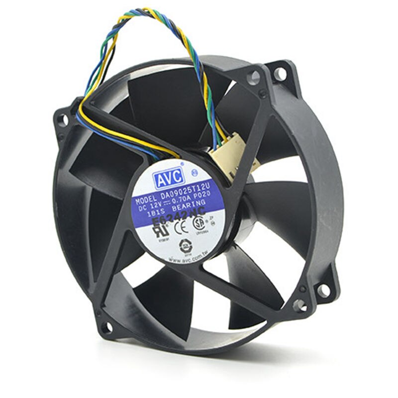 AVC DA09025T12U 9025 90mm / 80mm x 25mm PWM Round Cooler Cooling Fan 12V 0.70A