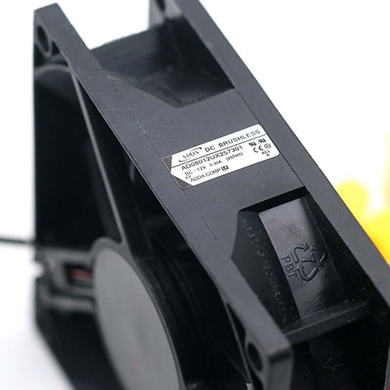 ADDA 8025 12V 0.3A AD08012UX257301 Projector Axial Cooling Fan