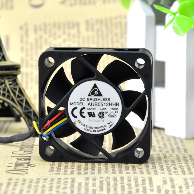 2pcs  Delta  AUB0512HHB DC12V 0.2A W401 5CM 5015 Server Cooling Fan 50x50x15mm Pwm 4Pin