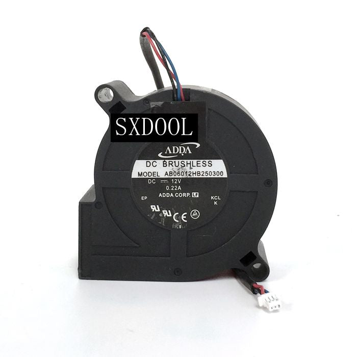 ADDA AB06012HB250300 6025 6cm  12v 0.22a Projector Blower Cooling Fan