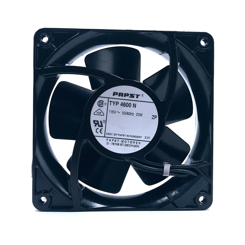 AC 115V 110V Industiral Cabinets Cooling Fan Typ 4600 N   PAPST 4600N Full Metal 12038 120X38mm High Temperature Resistance