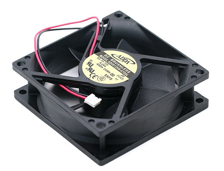 ADDA AD0812HB-A70GL 8025 12V 0.25A 2 Wire Dual Ball Cooling Fan 3000RPM 38.65CFM