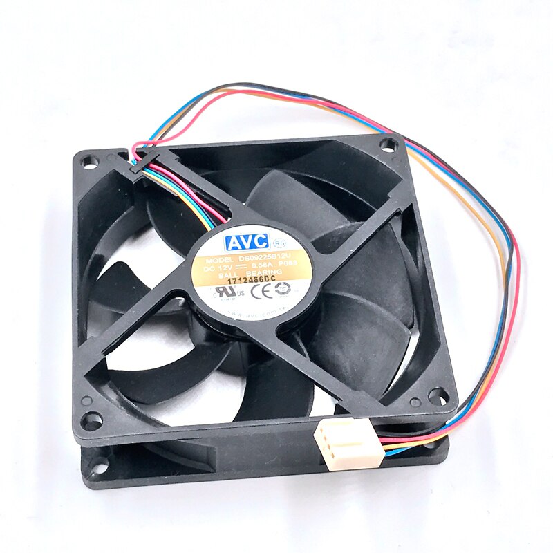 AVC 9025 9225 DS09225B12U 4-wire Double Ball Temperature Control PWM Fan