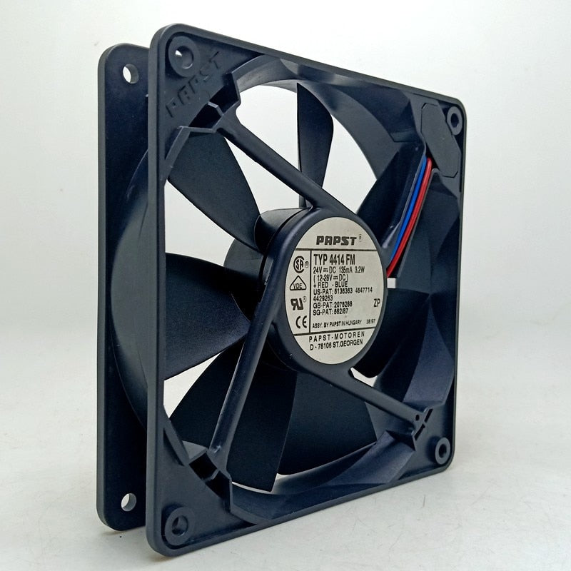 ebmPast 12cm 12025 24V Dual Ball Mute Fan TYP 4414FM 4414 FM Converter Radiator Fan