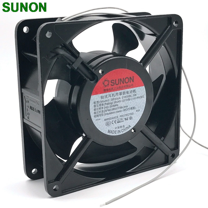 40PCS   SUNON 12038 DP200A 2123XBL Fan Exhaust Fan 220V 12CM 120*120*38MM 1238 12038 Double Ball Kitchen Cooling Fan