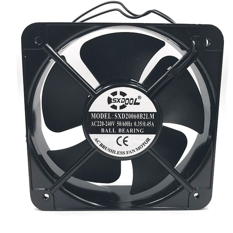 SXDOOL SXD20060B2LM 20CM 200*200*60 MM 20060 220V AC Dual Ball Bearing Axial Industrial Cooling Fan
