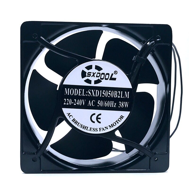IP67 Waterproof AC 220V-240V SXD15050B2LM 150*50mm 150mm 15cm Metal Frame Axial Case Cooling Fan