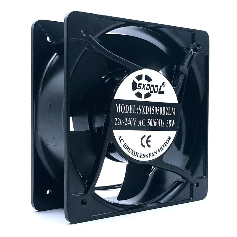 IP67 Waterproof AC 220V-240V SXD15050B2LM 150*50mm 150mm 15cm Metal Frame Axial Case Cooling Fan