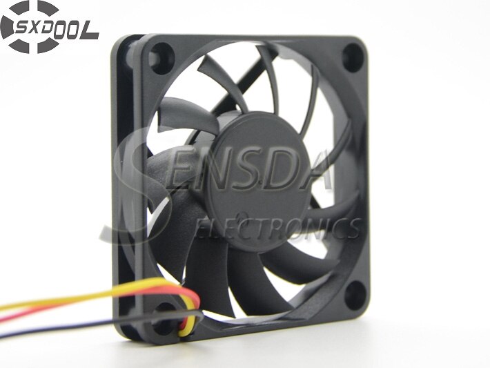 SXDOOL Cooling Fan 6010 6cm 60*60*10 Mm  60mm Dual Ball 12V 0.18A 3pin Server Inverter Cooling Fan