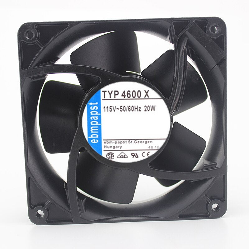 PAPST TYP4600X 120x120x38mm Full Metal 12CM 115V 20W TYP 4600 X Axial AC Cooling Fan