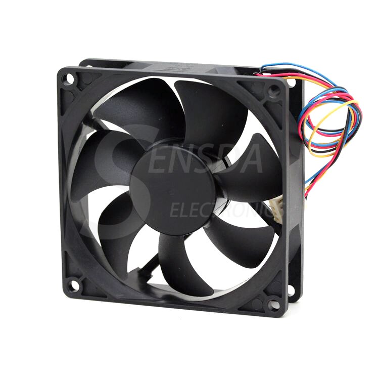 AVC DS09225B12H 12V 0.41A 9CM 9225 four-lane Dual Ball Bearing PWM Fan Thermostat