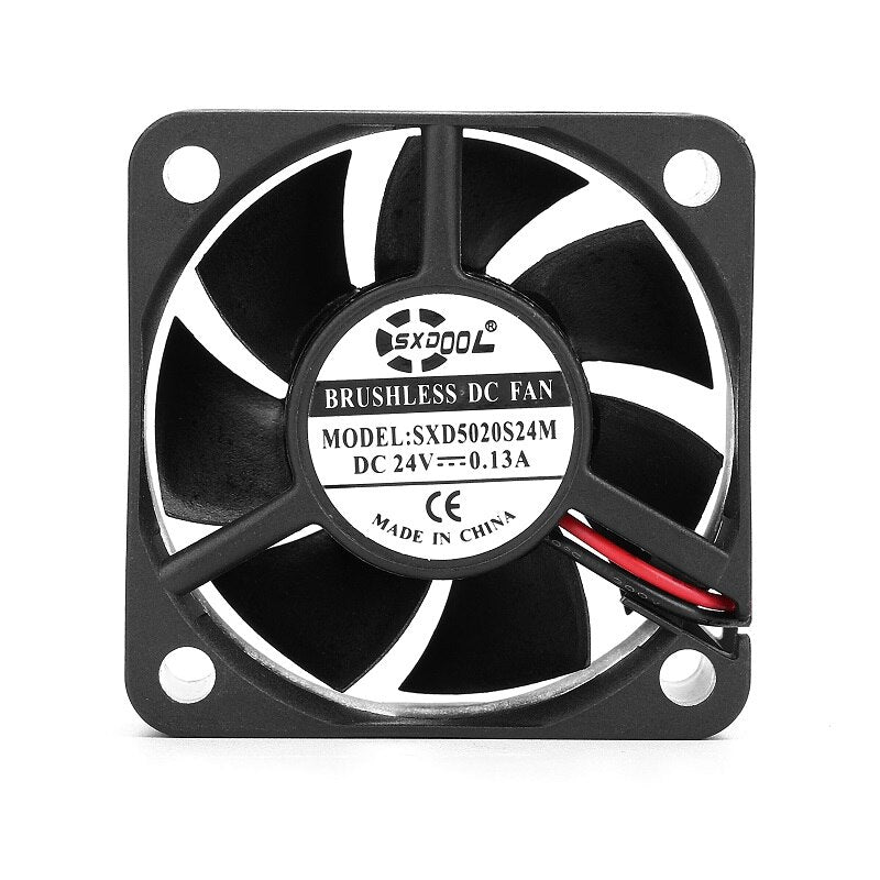 SXDOOL SXD5020S24M 50mm 50*50*20MM DC12V 0.13A 2-pin Axial Cooling Fan 5500rpm 18.5cfm